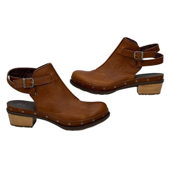 Chaco Cataluna Clog JCH107482 Women's Brown Leather 11 Heeled Boot NEW Comfort - Picture 3 of 10